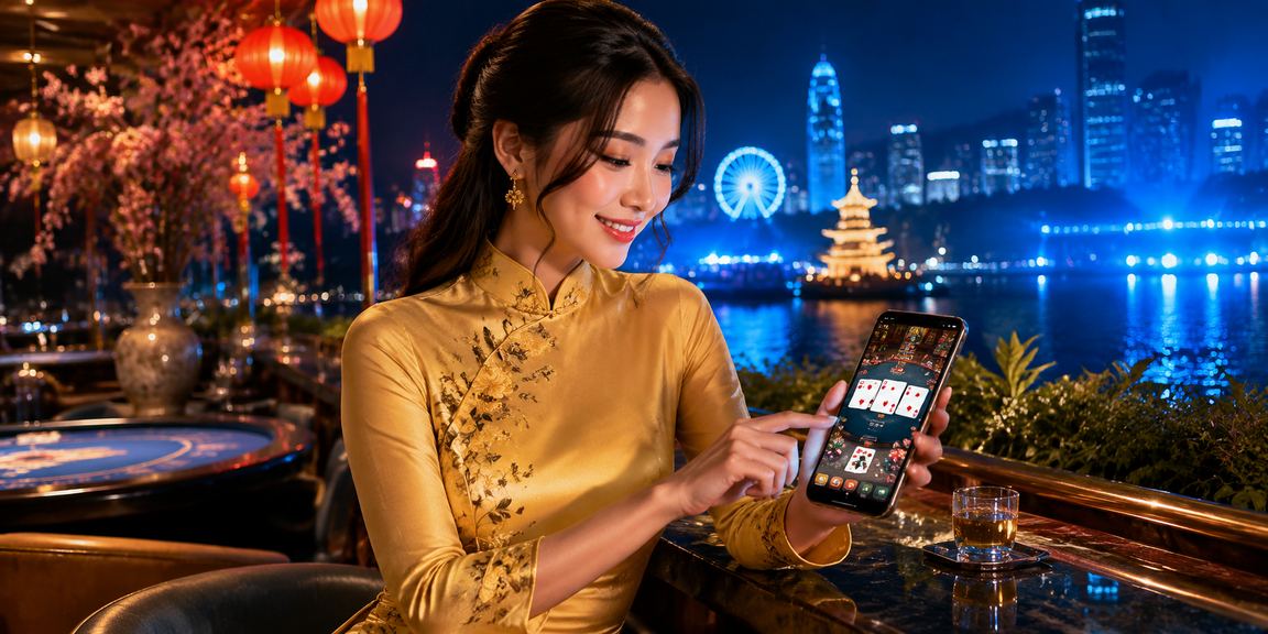 Người chơi tại Hà Nội xem thông tin thanh toán trên điện thoại trong không gian giải trí truyền thống